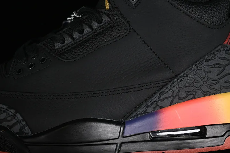 All categories Air Jordan Jordan series basketball shoes Air Jordan 3 J Balvin x Air Jordan 3 Retro "Rio" AJ3 Joe 3 Black Rainbow FN0344-001
